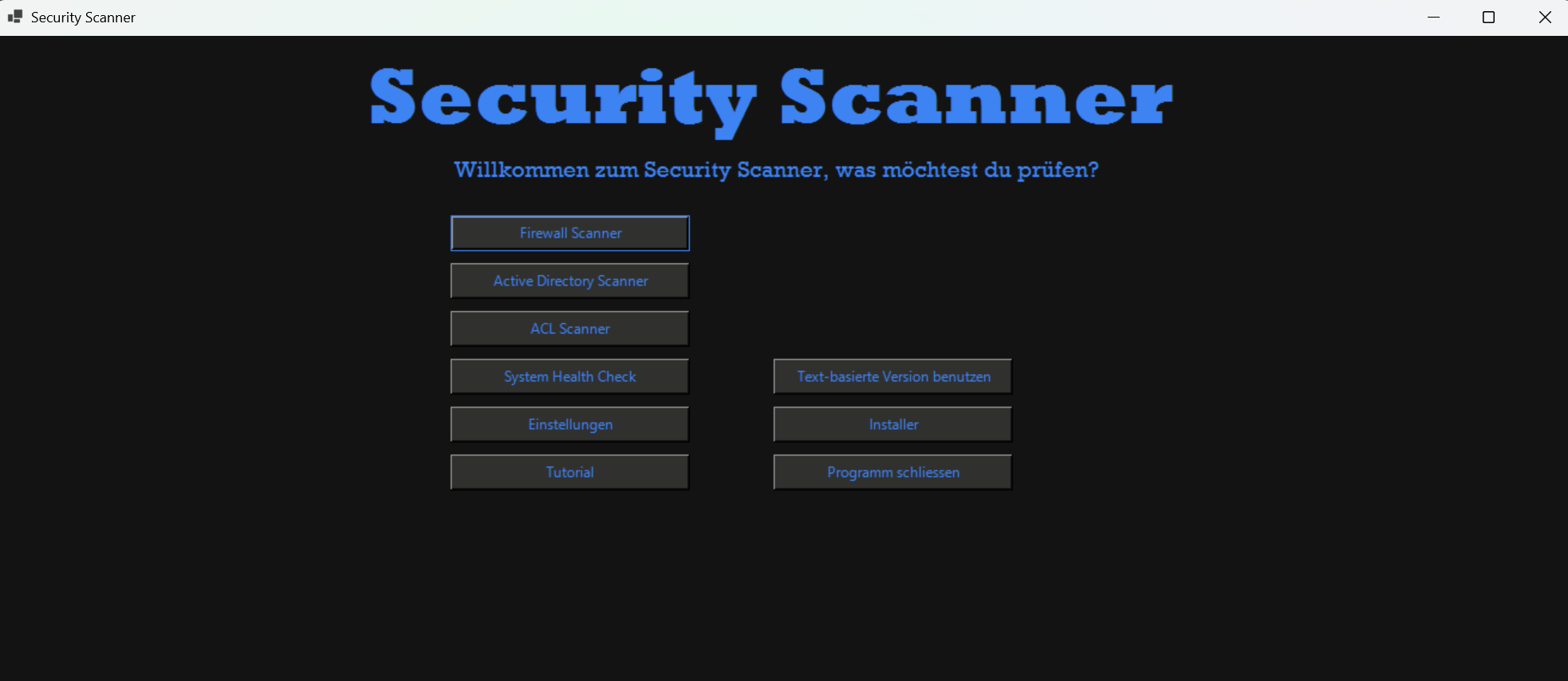 Security Scanner GUI